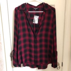 Express red plaid shirt, Brand new!